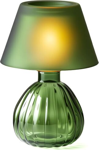 Table Lamp-Shaped Glass Hurricane Candle Holder,Crystal-Decorated Candle Holder,Tea Lights and Electronic Candles, Vintage Decoration,Warm Gift.Wedding Party Supplies,Christmas Dark Green in Saudi Arabia
