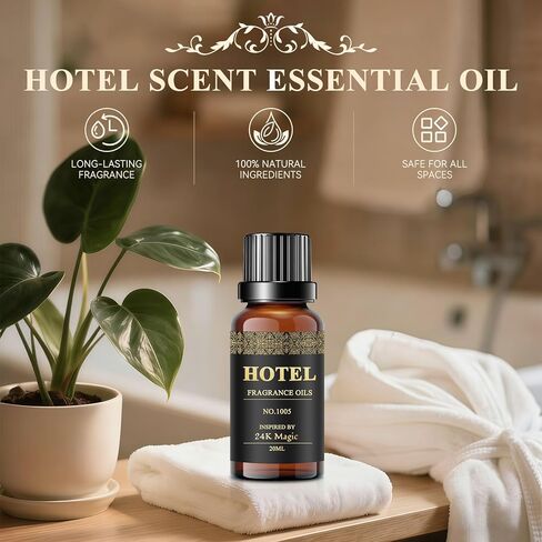 Hotel Diffuser Oil Set - Inspired by My Way, Baccarat, Westin White Tea, Santal, 24k Magic, Ritz-Carlton Hotel Scent Essential Oil Set Large Capacity, 20ml - (Pack of 6) in Saudi Arabia