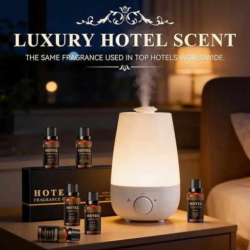 Hotel Diffuser Oil Set - Inspired by My Way, Baccarat, Westin White Tea, Santal, 24k Magic, Ritz-Carlton Hotel Scent Essential Oil Set Large Capacity, 20ml - (Pack of 6) in Saudi Arabia