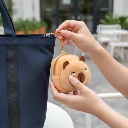 Hillban 10 قطع Capybara أفخم عملة المحفظة الحقيبة كابيبارا دمية عملة المحفظة Kawaii محفظة الإبداعية سحر المحمولة حقيبة شنقا الديكور سماعات الأذن حالة لطيف البسيطة محافظ صغيرة للنساء الحيوان هدية الحزب in Saudi Arabia