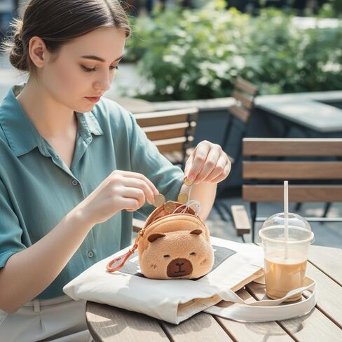 Hillban 10 قطع Capybara أفخم عملة المحفظة الحقيبة كابيبارا دمية عملة المحفظة Kawaii محفظة الإبداعية سحر المحمولة حقيبة شنقا الديكور سماعات الأذن حالة لطيف البسيطة محافظ صغيرة للنساء الحيوان هدية الحزب in Saudi Arabia