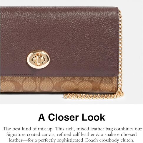 Coach Signature Snake Mix Bowery Clutch in Saudi Arabia