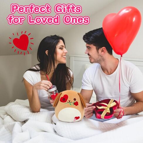 2pcs عيد الحب حيوان محشوة ، 7 بوصات حيوانية محشوة ووسادة حيوانية بنية لطيفة ، هدايا عيد الحب للأطفال الفتاة زوجاتها ديكور المنزل in Saudi Arabia