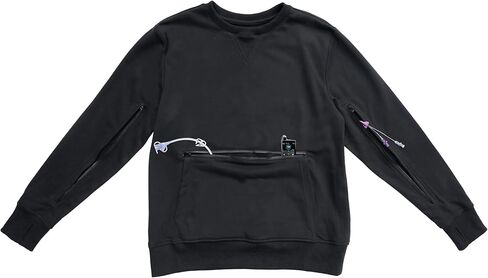 Spoonie Threads Crew Sweatshirt with Sleeve Zip-Access in Saudi Arabia