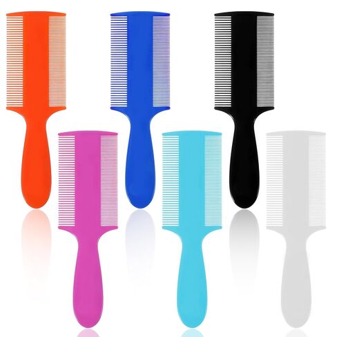 6Pcs Lice Brush Comb with Long Handle, Double Sided Fine Tooth Flea Dandruff Removal Comb for Dog Cat Kittens Scalp, Puppy Lice Combs for Adults Grooming in Kuwait