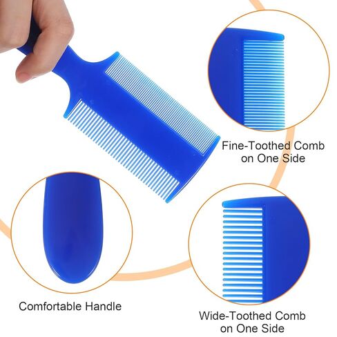 6Pcs Lice Brush Comb with Long Handle, Double Sided Fine Tooth Flea Dandruff Removal Comb for Dog Cat Kittens Scalp, Puppy Lice Combs for Adults Grooming in Kuwait
