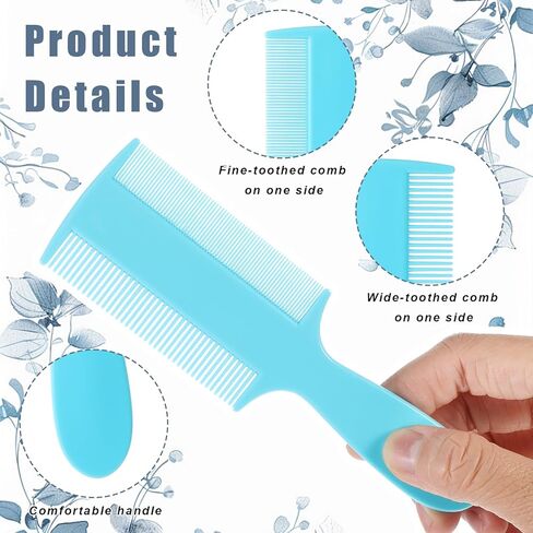 6 Pcs Head Lice Comb Plastic Fine Tooth Flea Lice Combs for Fine Hair Double Sided Nit Combs for Dandruff Removal for Adults Treatment Cats Dogs Puppy in Saudi Arabia