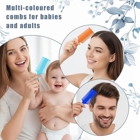 6 Pcs Head Lice Comb Plastic Fine Tooth Flea Lice Combs for Fine Hair Double Sided Nit Combs for Dandruff Removal for Adults Treatment Cats Dogs Puppy in Saudi Arabia