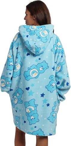 Bioworld Care Bears Bedtime Bear All-Over Print Adult Blue Long Sleeve Sherpa-Lined Hooded Blanket in Saudi Arabia