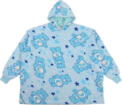 Bioworld Care Bears Bedtime Bear All-Over Print Adult Blue Long Sleeve Sherpa-Lined Hooded Blanket in Saudi Arabia