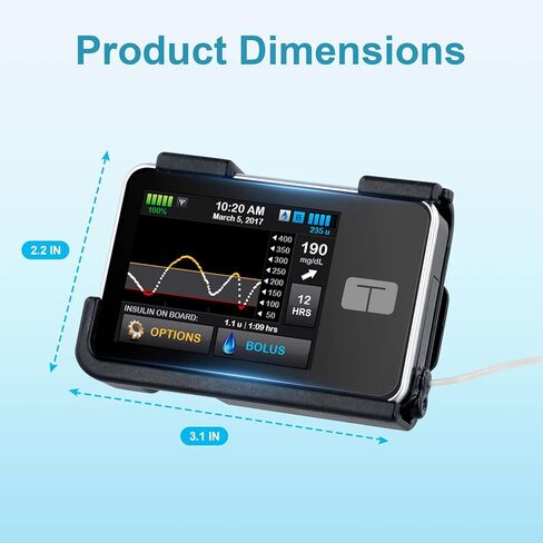 Tandem T:Slim X2 Pump Case with 360° Rotatable Clip – an Insulin Pump Holder That Fits T:Slim, T:Slim G4 and T:Slim X2. Suitable for Home/Outdoor Use and Diabetes Patients in Saudi Arabia