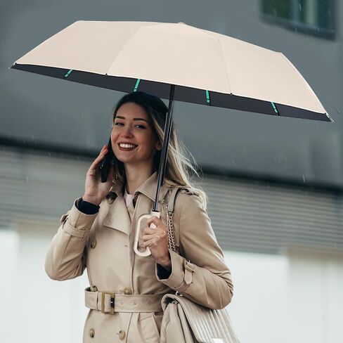 Folding Travel Umbrella with Hook Handle Compact Windproof Design Easy Storage and Carry in Saudi Arabia