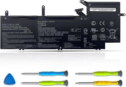 بطارية كمبيوتر محمول ASODI C31N1704 متوافقة مع Asus ZenBook Flip 15 UX561UD UX561UD-1A UX561UD-BO0 Q535U Q535UD Q535UD-BI7T11 Series 0B200-02650000 3ICP6/60/72 52Wh/4550mAh in Saudi Arabia