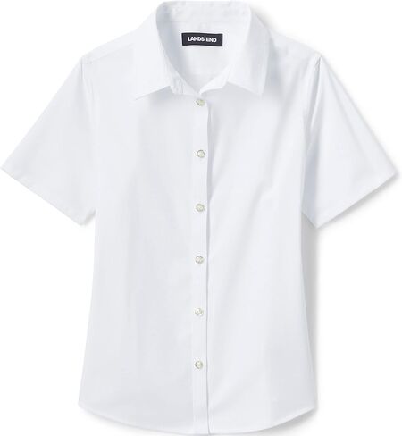 Lands' End School Uniform Girls No Gape Short Sleeve Stretch Shirt in Saudi Arabia