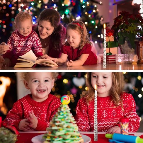 Jutom 3 Pcs Christmas Advent Candle Countdown Christmas Calendar Candle Christmas Gifts Advent Calendar, 12 Inch in Saudi Arabia
