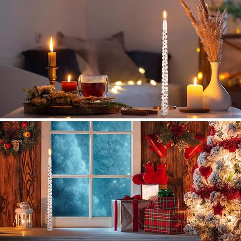 Jutom 3 Pcs Christmas Advent Candle Countdown Christmas Calendar Candle Christmas Gifts Advent Calendar, 12 Inch in Saudi Arabia