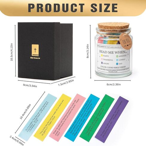 Read Me When Bible Verses Jar for Daily Encouragement，God is Above Bible Verse Jar for Wemen&Men&Teens，Christian Gifts for Women，96 Bible Verses Cards in Saudi Arabia