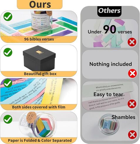Read Me When Bible Verses Jar for Daily Encouragement，God is Above Bible Verse Jar for Wemen&Men&Teens，Christian Gifts for Women，96 Bible Verses Cards in Saudi Arabia