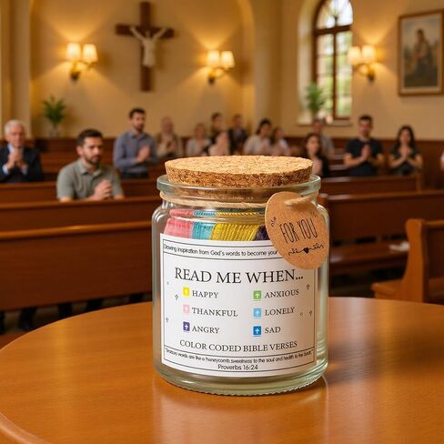 Read Me When Bible Verses Jar for Daily Encouragement，God is Above Bible Verse Jar for Wemen&Men&Teens，Christian Gifts for Women，96 Bible Verses Cards in Saudi Arabia