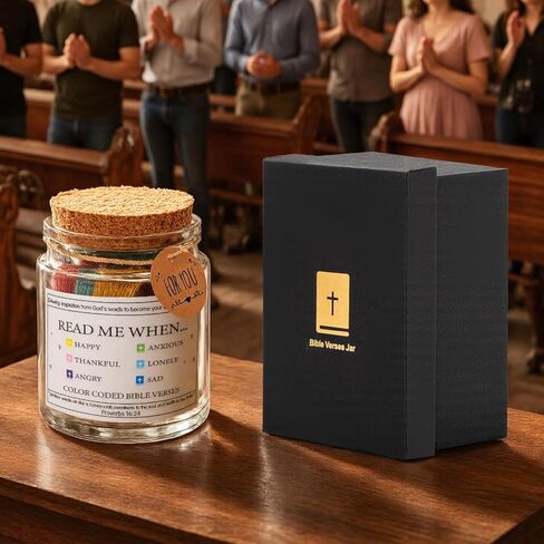 Read Me When Bible Verses Jar for Daily Encouragement，God is Above Bible Verse Jar for Wemen&Men&Teens，Christian Gifts for Women，96 Bible Verses Cards in Saudi Arabia