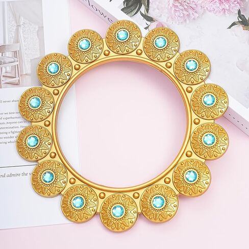Decorative Curtain Tieback Holders, Silver Metallic Crystal Ring with Rod, 2 Pack, 5.5 x 7.9 Inch Circle Design (Golden) in Saudi Arabia