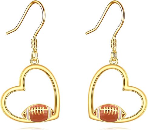 KZX Soccer Earrings S925 Sterling Silver Sport Soccer Ball Drop Dangle Earrings Zirconia Soccerball Earrings Jewelry Gifts for Women in Kuwait