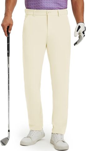 M MAELREG Men's Golf Pants Quick Dry Lightweight 30/32/34 Stretch Work Dress Casual Trousers with 4 Pockets Golf Pants Men in Saudi Arabia