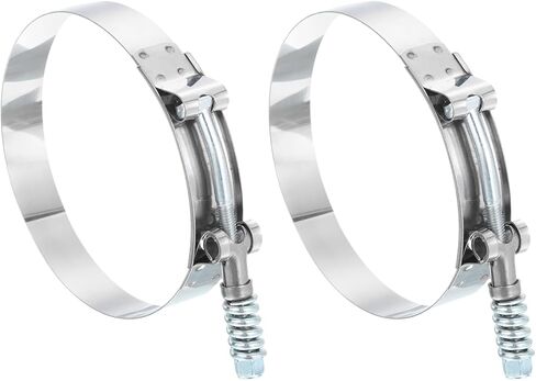 Uxcell T-Bolt خرطوم المشابك 2 قطعة نطاق العمل 100-108 مللي متر 201 الفولاذ المقاوم للصدأ الترباس كمية المبرد المشابك ل المبرد المشبك أنبوب in Kuwait