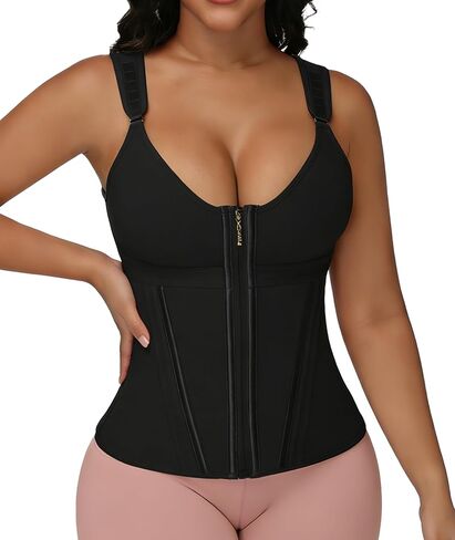 Waist Trainer For Women Corset Shapewear With Zipper Faja Body Shaper Tummy Control Girdle in Saudi Arabia