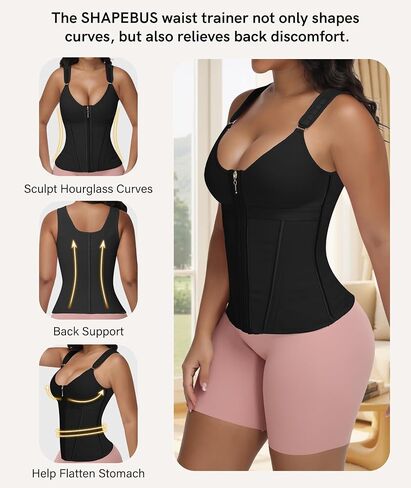 Waist Trainer For Women Corset Shapewear With Zipper Faja Body Shaper Tummy Control Girdle in Saudi Arabia