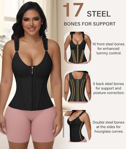 Waist Trainer For Women Corset Shapewear With Zipper Faja Body Shaper Tummy Control Girdle in Saudi Arabia