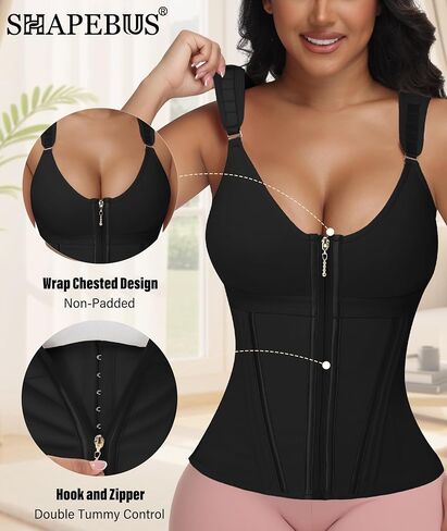 Waist Trainer For Women Corset Shapewear With Zipper Faja Body Shaper Tummy Control Girdle in Saudi Arabia