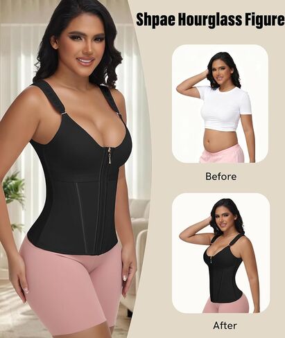 Waist Trainer For Women Corset Shapewear With Zipper Faja Body Shaper Tummy Control Girdle in Saudi Arabia