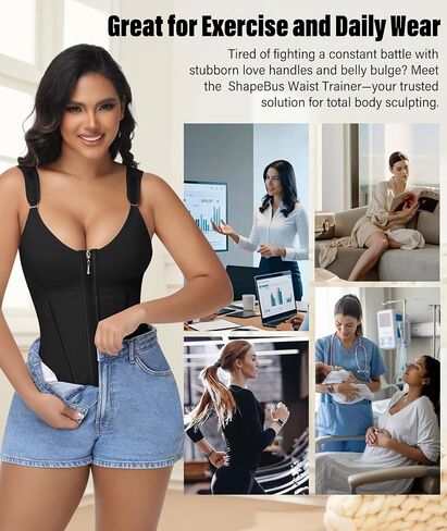 Waist Trainer For Women Corset Shapewear With Zipper Faja Body Shaper Tummy Control Girdle in Saudi Arabia