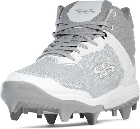 Boombah Viper Pureknit Men's Molded Mid Cleat - Smoke - Multiple Color Options - Multiple Sizes in Saudi Arabia