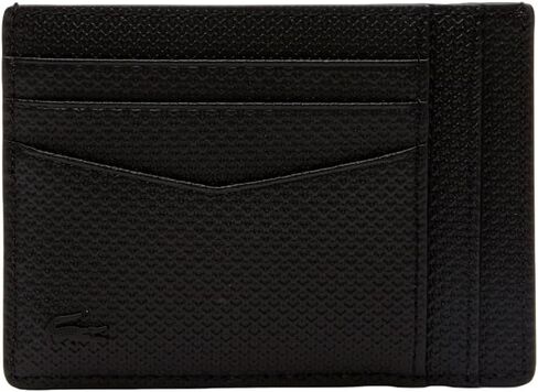 Lacoste Men's Chantaco Leather Card Holder, Black, One Size in Saudi Arabia