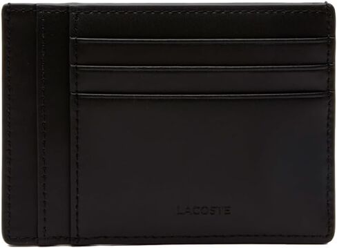 Lacoste Men's Chantaco Leather Card Holder, Black, One Size in Saudi Arabia