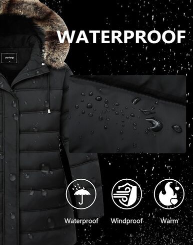 Women’s Plus Size Down Jacket Puffer Coat | Windproof, Waterproof, Detachable Hood, Insulated for Winter Travel in Saudi Arabia