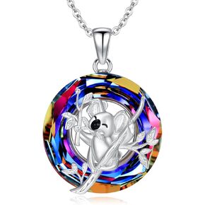 YEESIA Frog Necklace with Lotus Flower S925 Sterling Silver Celtic Abalone Shell Pendant Cute Animal Necklaces Jewelry Gifts for Women Girls in Kuwait