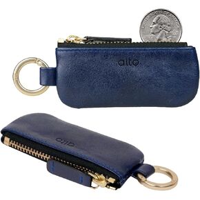Alto Leather Coin Pouch Handmade Premium Italian Leather Coin Purse (Raven Black) in Kuwait
