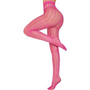 RSLOVE Women Sexy Fishnet Tights - High Waist Fishnet Striped Pantyhose Mesh Stockings Lingerie for Women in Kuwait