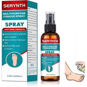 Foot Spray Antifungal,Oilcertified by NDC Clinical Trials,Odor Probiotic, Athletes Foot Treatment Spray,Shoe Odor Spray,Foot Spray for Smelly feet，Relieve feet discomfort Symptoms（100ML） in Saudi Arabia