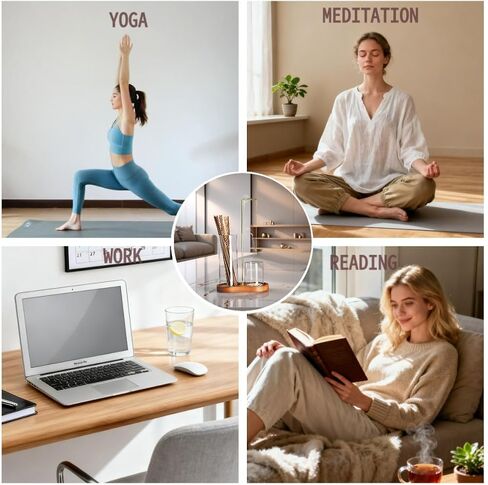 2 in 1 Incense Holder for Sticks with Glass Ash Catcher, Anti-ash Incense Burner for Yoga Meditation Spa Room Decor, Includes Ash Brush in Saudi Arabia