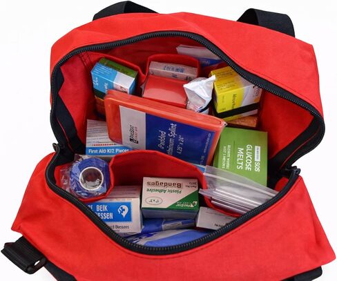 First Aid Trauma & Burn Response Bag – 140+ Piece Emergency Kit with Tourniquet, Water-Jel Burn Dressings, PPE, Wound Care & Cold Packs for Workplace, Vehicle & Industrial Safety in Saudi Arabia