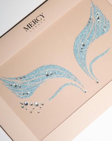 Snow Queen Face Jewels by Mercy London Ice Queen Costume Accessories Face Gems Jewels All in One Halloween Stick On Sticker in Saudi Arabia