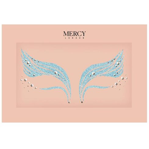 Snow Queen Face Jewels by Mercy London Ice Queen Costume Accessories Face Gems Jewels All in One Halloween Stick On Sticker in Saudi Arabia