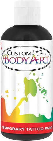Custom Body Art Black Airbrush Body Paint 8oz - Alcohol-Based, Waterproof, Body Paint for Adults, Cosplay, Temporary Tattoos in Saudi Arabia