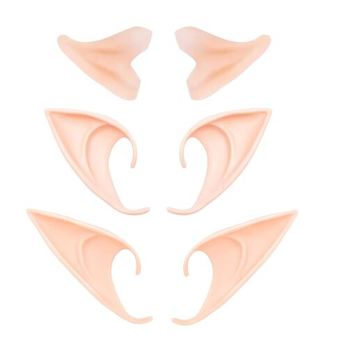 Elf Ears and Spirit Gum Kit includes 3 Pairs Soft Pixie Fairy Ears, Cosmetic Glue Adhesive and Remover, Cosplay Makeup Glue and Fake Ear Sfx Makeup Kit in Saudi Arabia