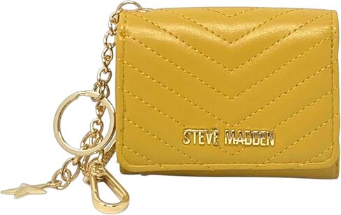 حافظة بطاقات Bklara للسيدات من Steve Madden مع حلقة مفاتيح ومشبك (أسود) (أسود) in Saudi Arabia