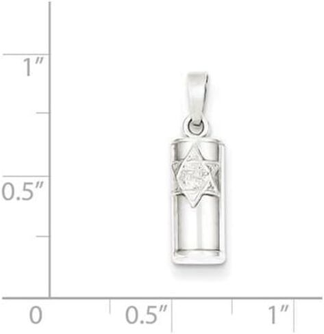تتضمن سلسلة قلادة FJC Finejewelers من الفضة الاسترليني Mezuzah in Saudi Arabia